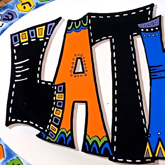 "LATKES" Appetizer Serving Platter. By, Jessica Sporn 2015. Beautiful Colors. - Picture 11 of 15